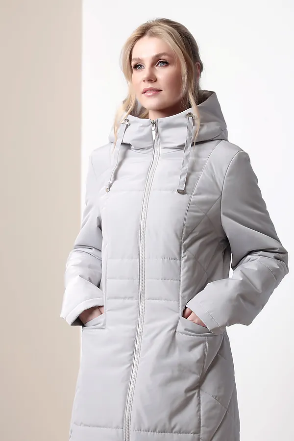 Женское пальто. DIZZYWAY, св.серый - фото 2