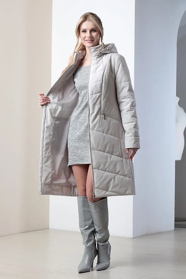 Женское пальто. DIZZYWAY, св.серый - фото 2