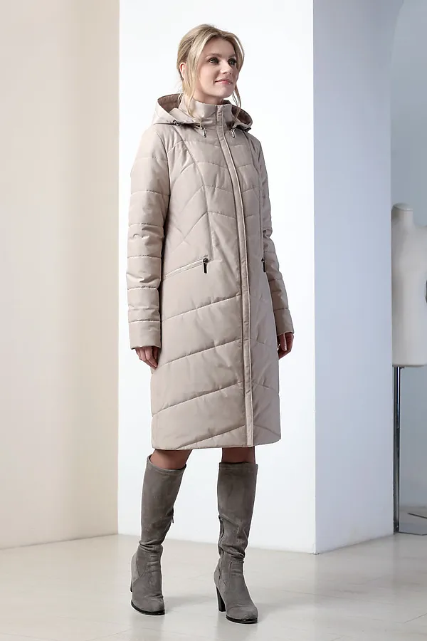 Женское пальто. DIZZYWAY, бежевый - фото 2