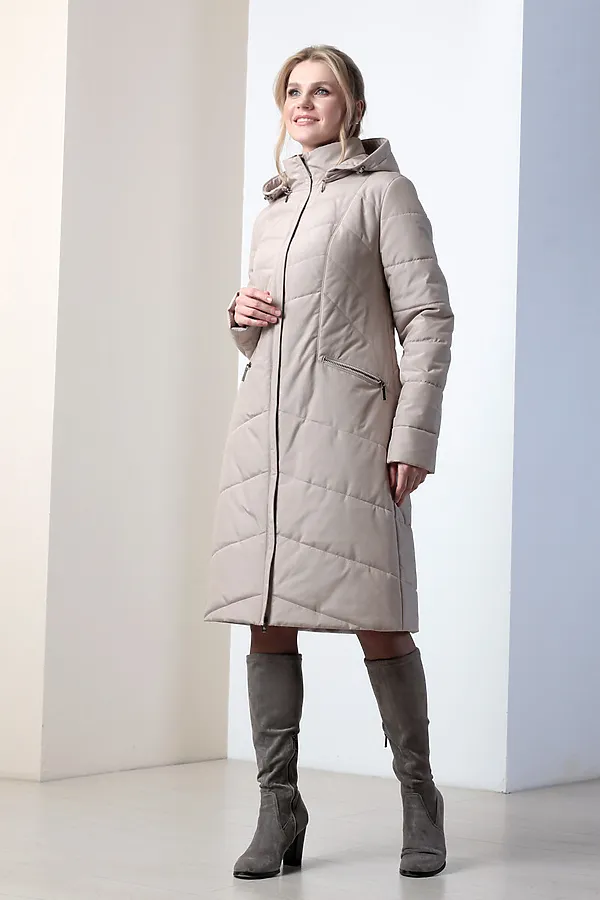 Женское пальто. DIZZYWAY, бежевый - фото 2