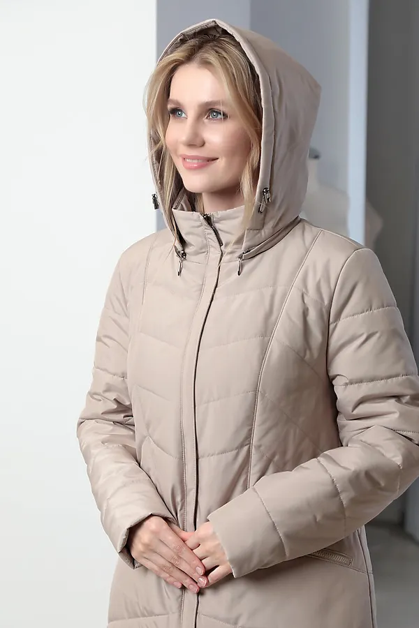 Женское пальто. DIZZYWAY, бежевый - фото 2