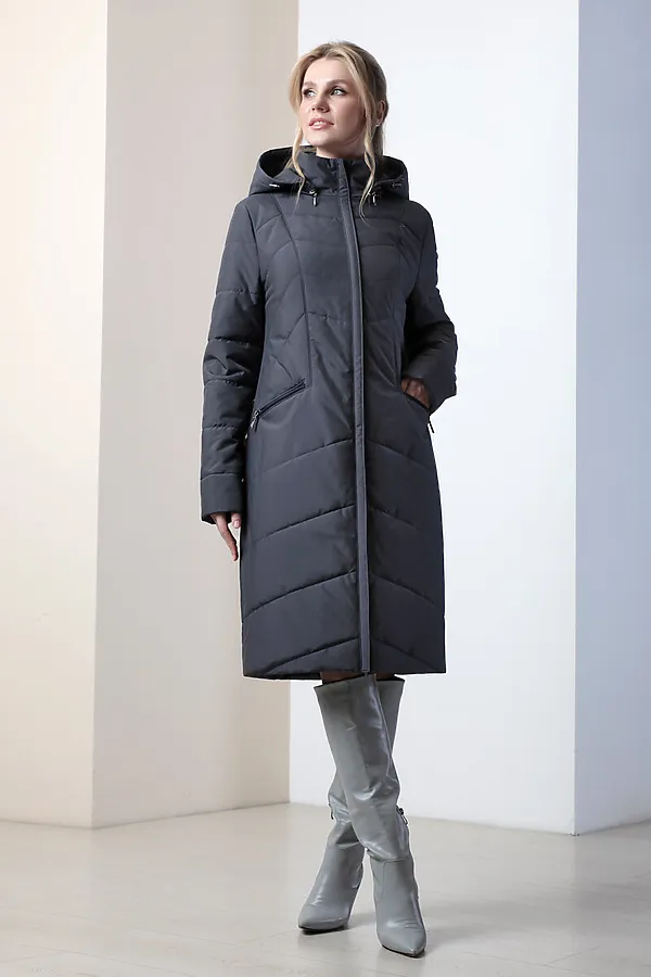 Женское пальто. DIZZYWAY, т.графитовый - фото 2
