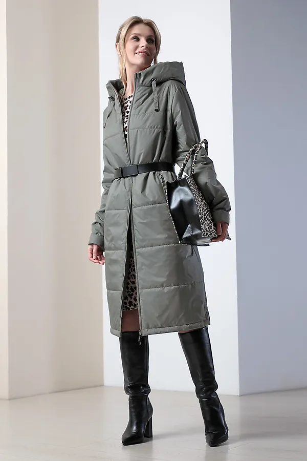 Женское пальто. DIZZYWAY, оливковый - фото 2