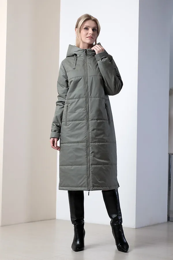 Женское пальто. DIZZYWAY, оливковый - фото 2