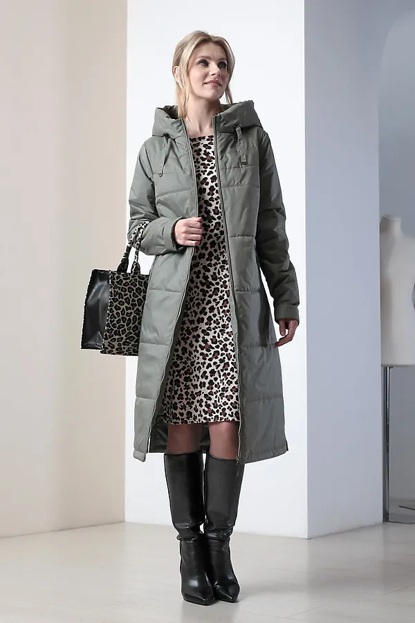 Женское пальто. DIZZYWAY, оливковый - фото 2