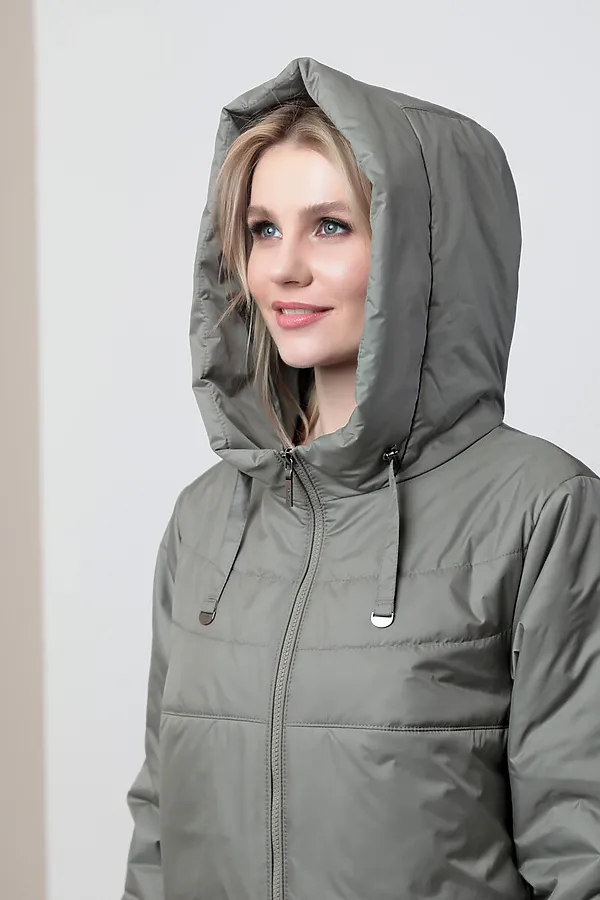 Женское пальто. DIZZYWAY, оливковый - фото 2