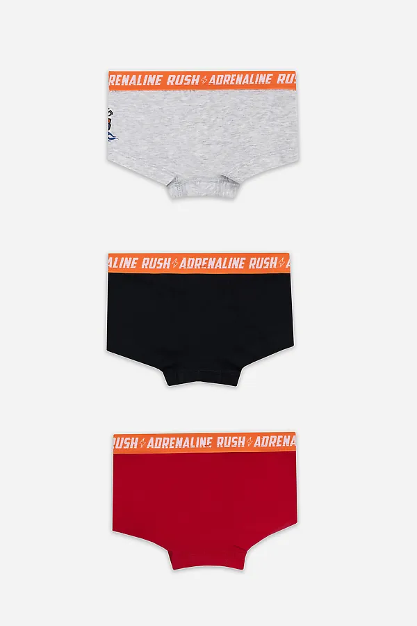 Трусы для мальчиков (3шт.) MARK FORMELLE, серый меланж 4306-а +печать3 - фото 2