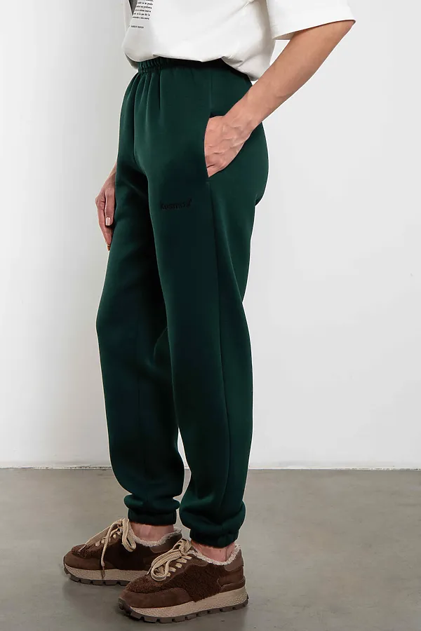 Брюки джоггеры женские малахит с начесом KOSMOS, малахит - фото 2