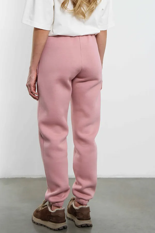 Брюки джоггеры женские розовая пудра с начесом KOSMOS, розовая пудра - фото 2