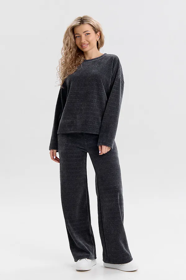 Костюм с брюками 37001 НАТАЛИ, графит - фото 2