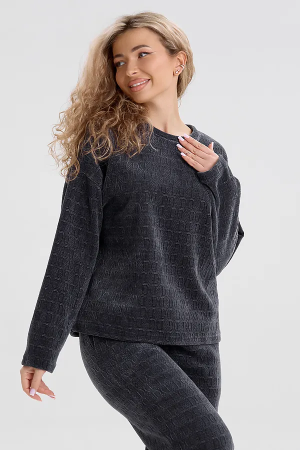 Костюм с брюками 37001 НАТАЛИ, графит - фото 2