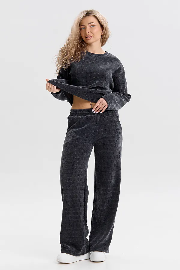 Костюм с брюками 37001 НАТАЛИ, графит - фото 2