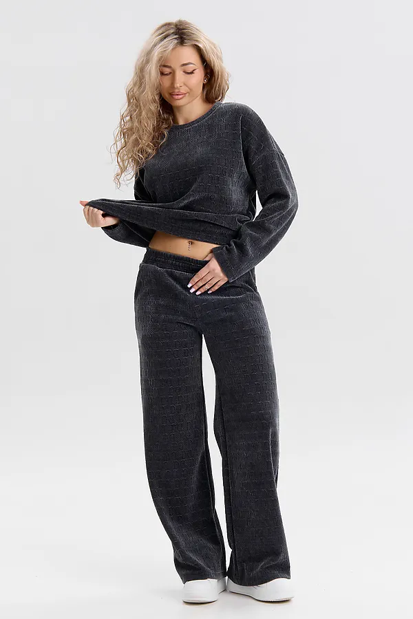 Костюм с брюками 37001 НАТАЛИ, графит - фото 2