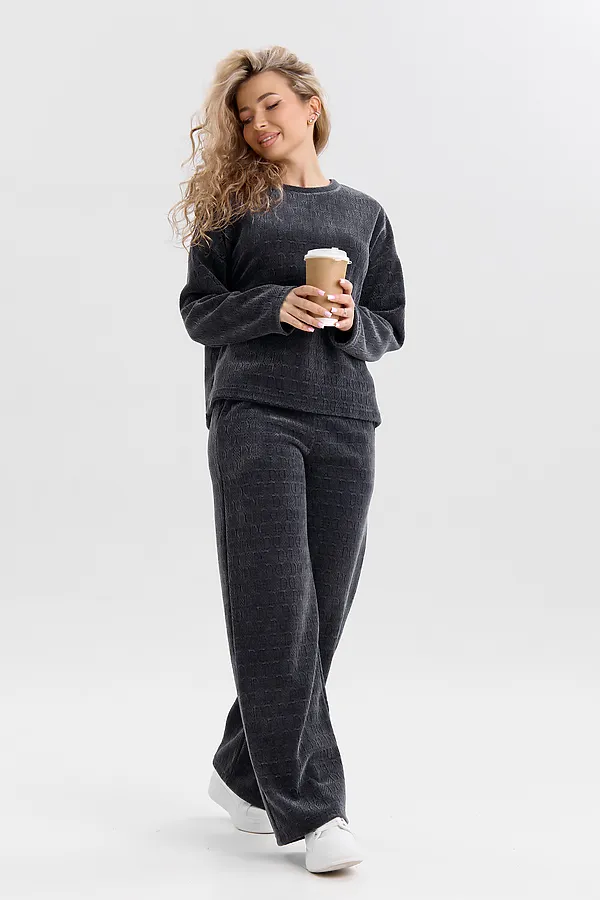 Костюм с брюками 37001 НАТАЛИ, графит - фото 2