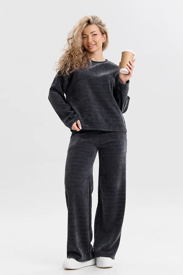 Костюм с брюками 37001 НАТАЛИ, графит - фото 2