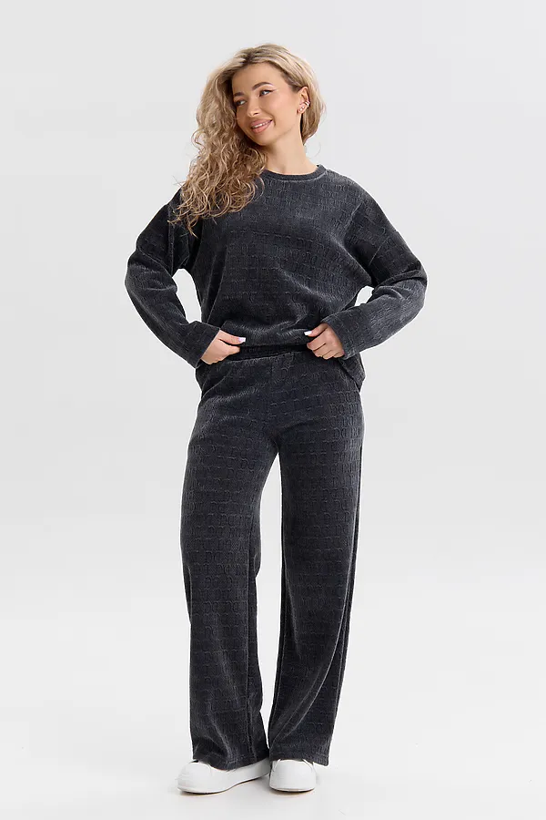 Костюм с брюками 37001 НАТАЛИ, графит - фото 2