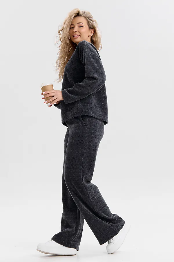 Костюм с брюками 37001 НАТАЛИ, графит - фото 2