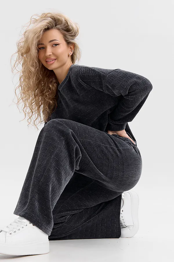 Костюм с брюками 37001 НАТАЛИ, графит - фото 2