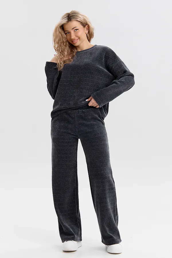 Костюм с брюками 37001 НАТАЛИ, графит - фото 2