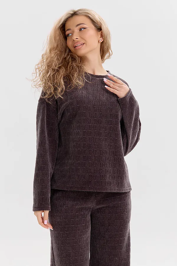 Костюм с брюками 37001 НАТАЛИ, серо-коричневый - фото 2