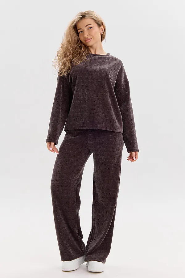 Костюм с брюками 37001 НАТАЛИ, серо-коричневый - фото 2