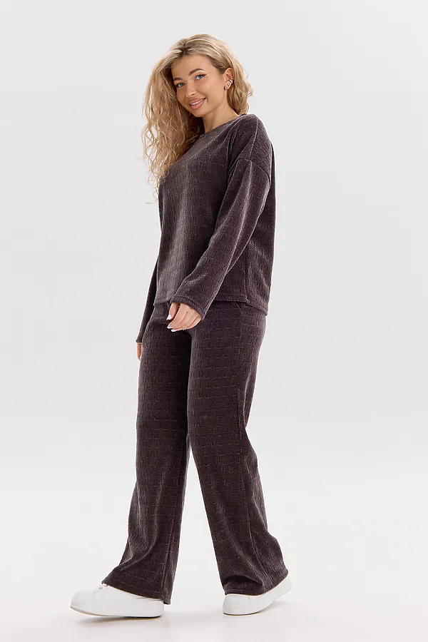 Костюм с брюками 37001 НАТАЛИ, серо-коричневый - фото 2