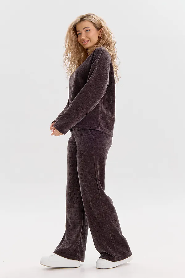 Костюм с брюками 37001 НАТАЛИ, серо-коричневый - фото 2