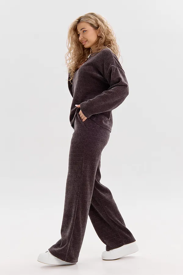 Костюм с брюками 37001 НАТАЛИ, серо-коричневый - фото 2