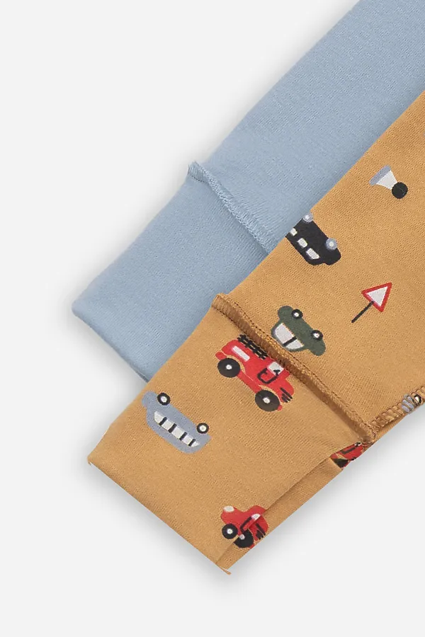 Комбинезон нательный детский (2шт.) MARK FORMELLE, машинки на бисквите +серо -голубой - фото 2