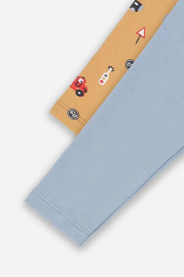 Комбинезон нательный детский (2шт.) MARK FORMELLE, машинки на бисквите +серо -голубой - фото 2