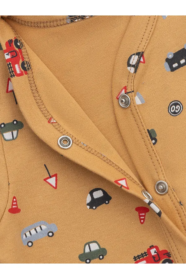 Комбинезон нательный детский (2шт.) MARK FORMELLE, машинки на бисквите +серо -голубой - фото 2