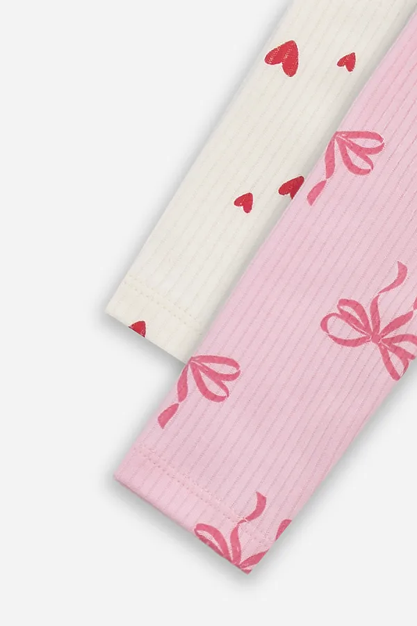 Комбинезон нательный детский (2шт.) MARK FORMELLE, сердечки на молочном +бантики на розовой сказке - фото 2