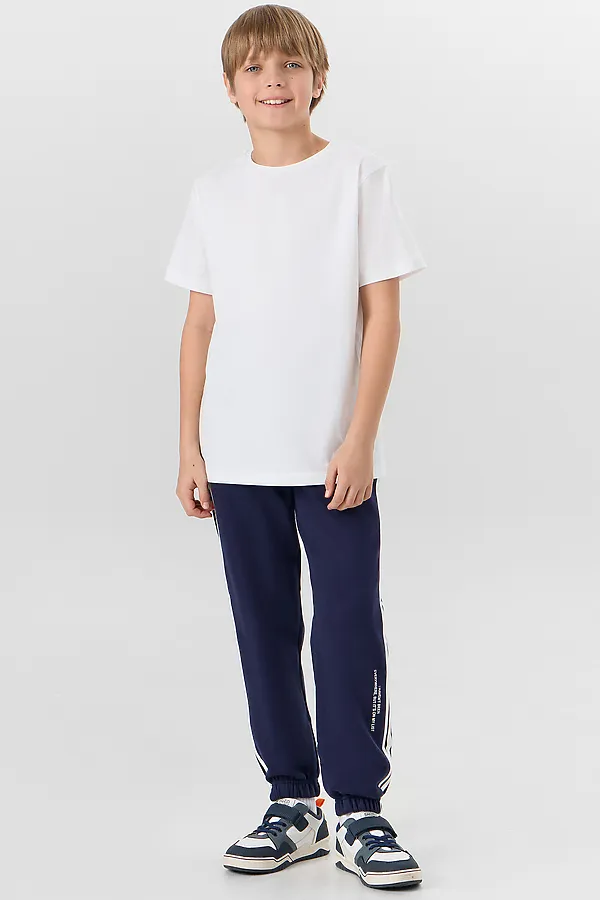 Брюки для мальчиков MARK FORMELLE, полуночно -синий +печать - фото 2