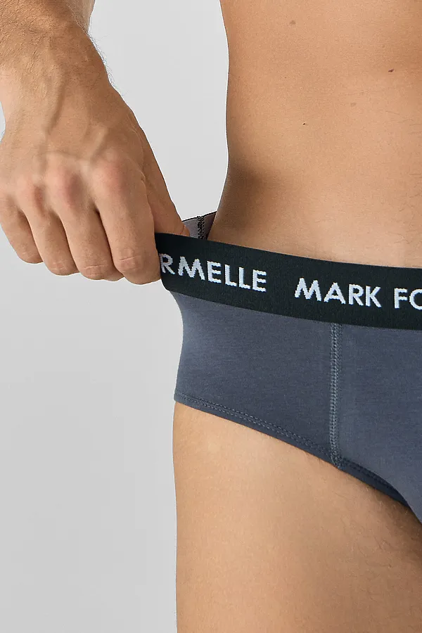 Трусы мужские (3шт) MARK FORMELLE, графит +неви +черный - фото 2