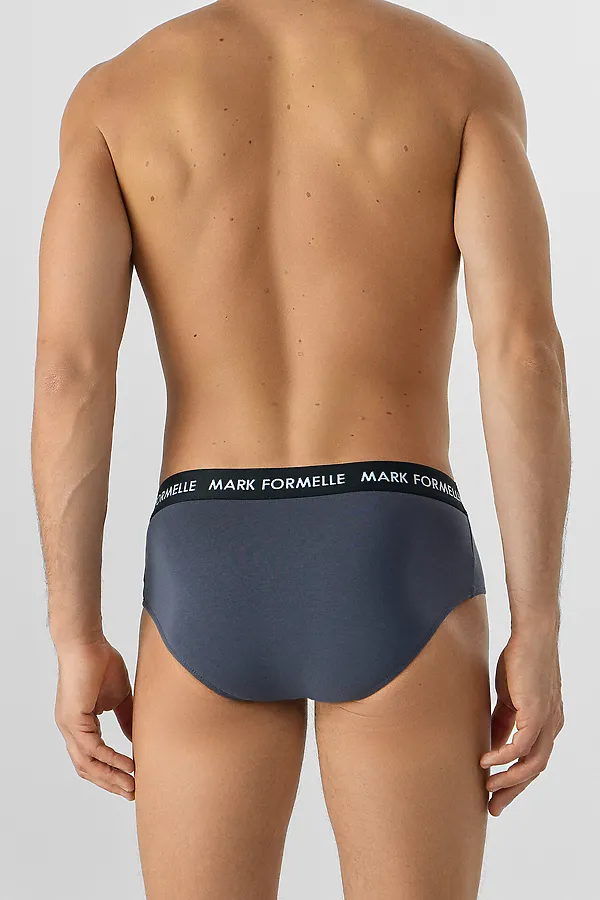 Трусы мужские (3шт) MARK FORMELLE, графит +неви +черный - фото 2