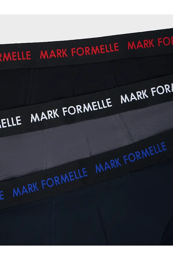 Трусы мужские (3шт) MARK FORMELLE, графит +неви +черный - фото 2