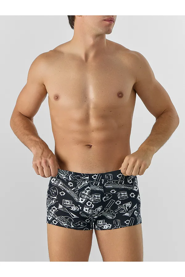 Трусы мужские (3шт) MARK FORMELLE, пистолеты и деньги на черном +хвойный лес +пули на графите - фото 2