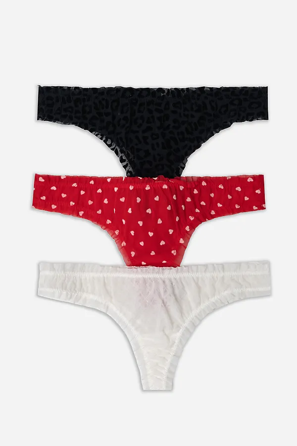 Трусы женские (3шт.) MARK FORMELLE, узор на молочном - фото 2