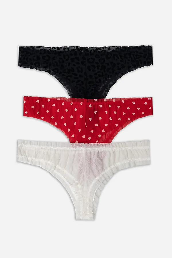 Трусы женские (3шт.) MARK FORMELLE, узор на молочном - фото 2