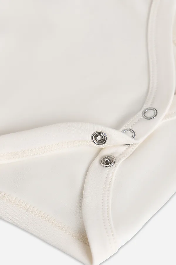 Комплект детский (боди, ползунки) MARK FORMELLE, молочный +серебристо -розовый +печать - фото 2