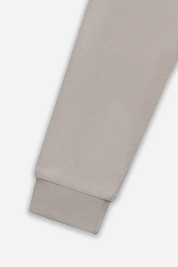 Комплект детский (боди, ползунки) MARK FORMELLE, молочный +серо -коричневый +печать - фото 2