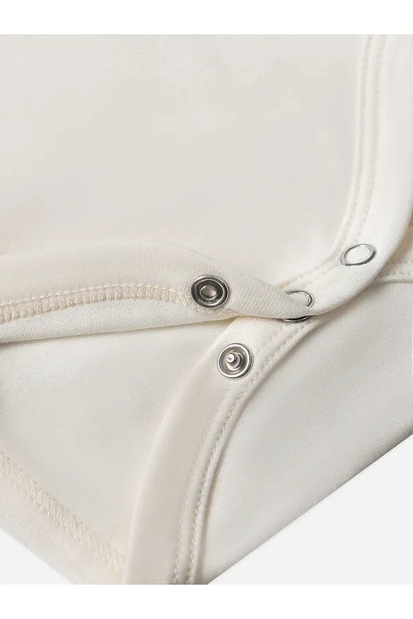 Комплект детский (боди, ползунки) MARK FORMELLE, молочный +серо -коричневый +печать - фото 2