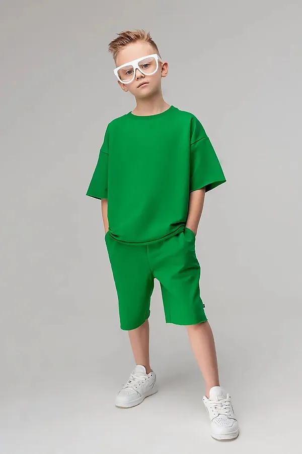 Костюм (Футболка+Шорты) BODO, зеленый - фото 2
