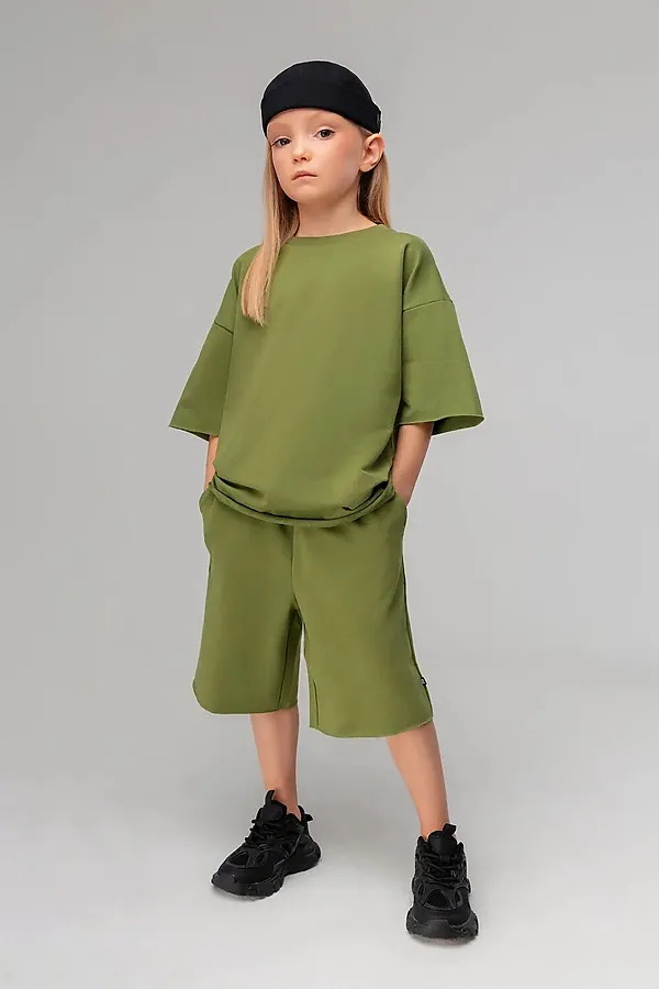 Костюм (Футболка+Шорты) BODO, оливковый - фото 2