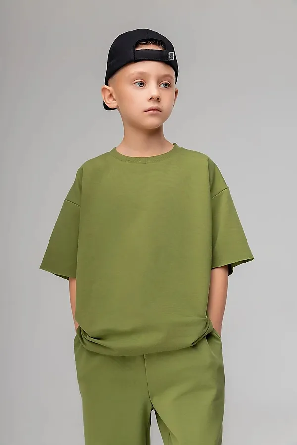 Костюм (Футболка+Шорты) BODO, оливковый - фото 2