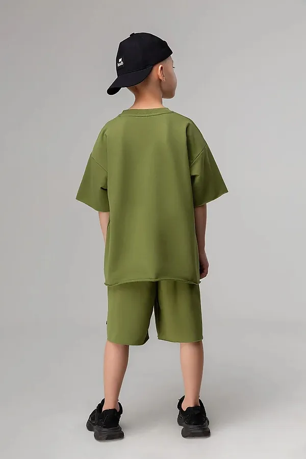 Костюм (Футболка+Шорты) BODO, оливковый - фото 2