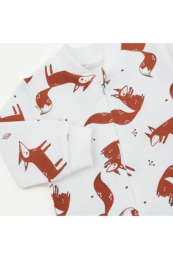 Комбинезон футер 2х нитка начёс YOULALA, молочный - фото 2