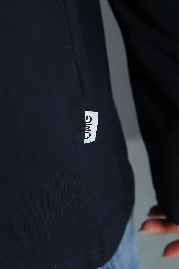 Лонгслив с принтом ЛГ-01 НАТАЛИ, темно-синий - фото 2