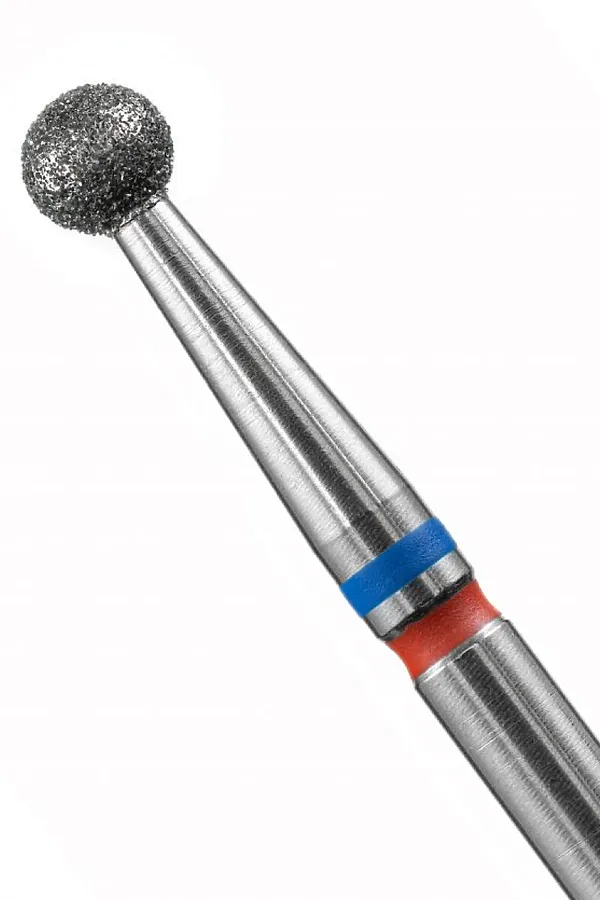 Manita Professional Фреза алмазная шар для аппаратного маникюра 866.104.001.027.031 ФАШ-3,1MC, сине-красные насечки, ø 3,1 мм, 5 шт. KRISTALLER, - - фото 2
