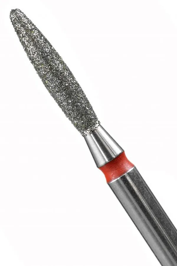 Manita Professional Фреза алмазная пламя тупое для аппаратного маникюра 856.104.244.100.021 ФАПЗ-2,1 10М, красная насечка, ø 2,1 мм, 5 шт. KRISTALLER, - - фото 2